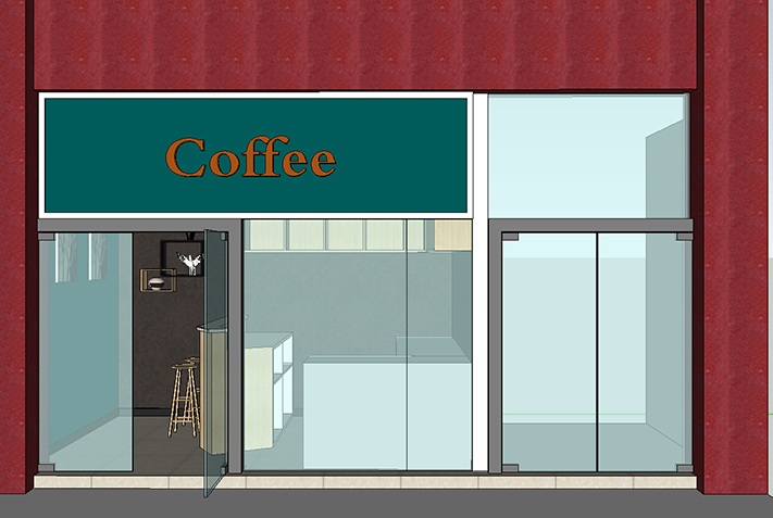 水漾心情咖啡店装修设计效果图1